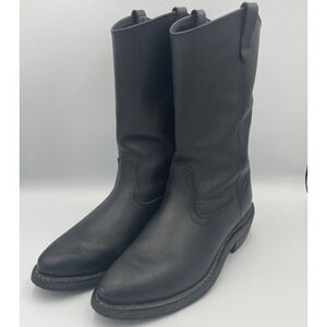 Mason Western Black Leather 981 Pull On Boots Rodeo Cowboy Country Men's Sz 9E